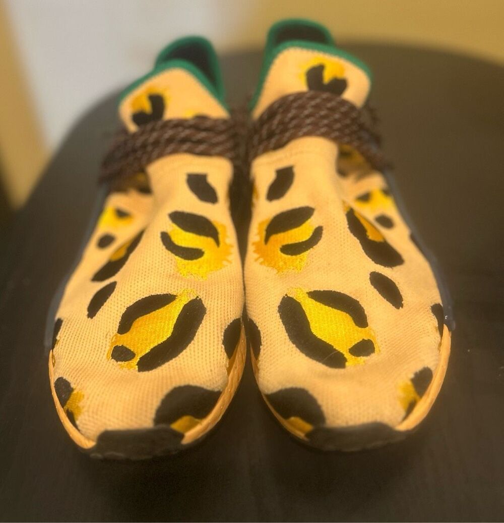 Adidas X Pharrell Williams Animal Print Trainers Size 9 1/2